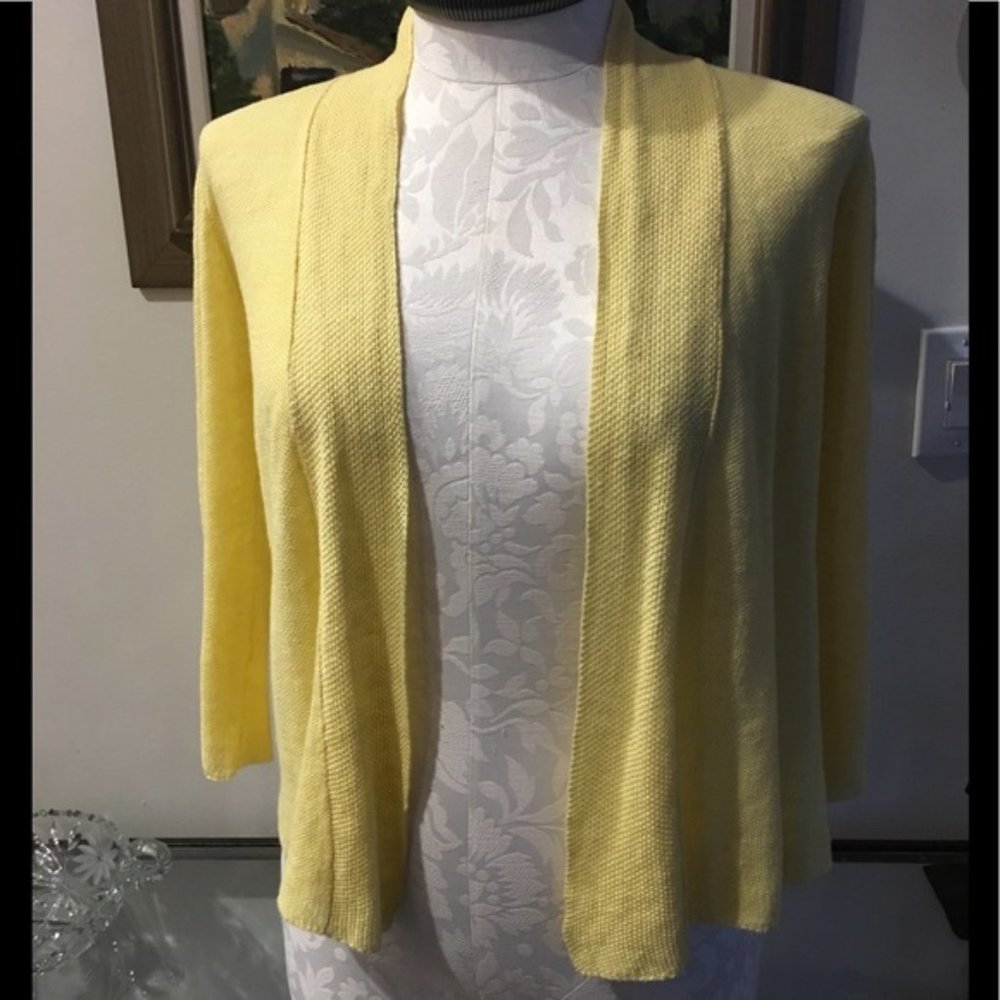 NWOT Eileen Fisher 100%linen open cardigan Sz xs